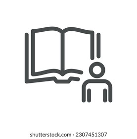 Book related icon outline and linear vector.