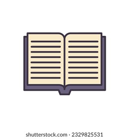Book related vector icon. Open book sign. Isolated on white background. Editable vector illustration