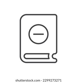 Book Remove Icon Sign Symbol