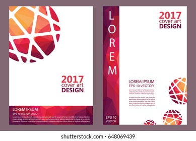 Book, report, notepad cover art design. Modern polygonal geometric presentation front page vectors, newsletter background. 