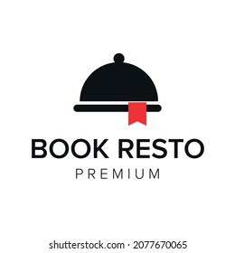 Book resto logo icon vector template