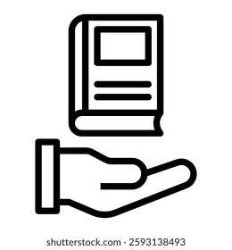 Book Return Glyph Icon Design For Personal nad Commercial Use