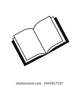 Das Buch ist ein offenes Symbol. Vektorgrafik-Grafiken