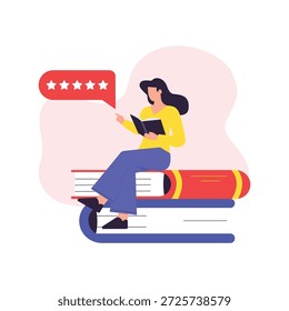 Book Review Vector Illustration EPS 10 File 