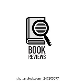 Book Reviews Service Logo Template. Search Inside The Dictionary