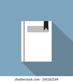 book with ribbon bookmark  icon vector illustartion