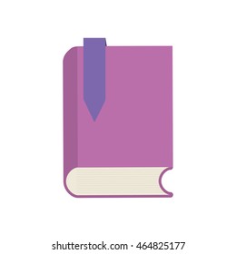book ribbon reading learning icon. Isolated and flat illustration. Vector graphic