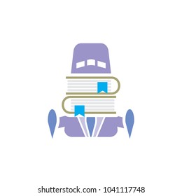 Book Rocket Logo Icon Design