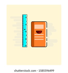 the book and rule mascot vector