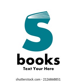 book s letter vector logo template. This design use font symbol suitable for education