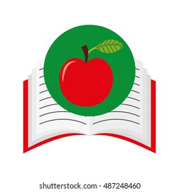 book school with education icon vector illustration design