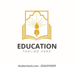  Plantilla de logotipo de vector de logotipo de educación escolar.
