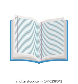 book of school open with white background