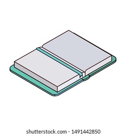 book of school open with white background
