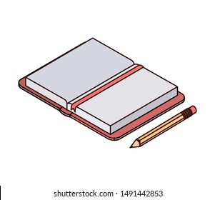 book of school open with white background