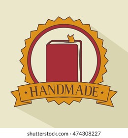 book seal stamp frame icon vector illustration graphic