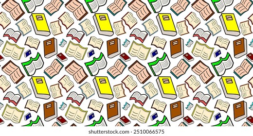 book seamless pattern. book pattern. Back to school Background. Back to school theme pattern. School and Education Pattern background.