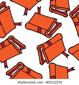 book seamless pattern on white background
