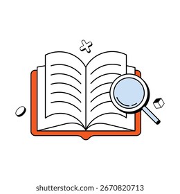Book Search Concept Vector Icon Eps 10 File
