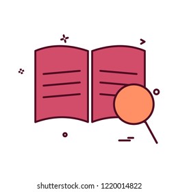 book search icon design vector