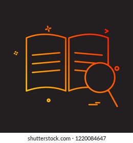 book search icon design vector