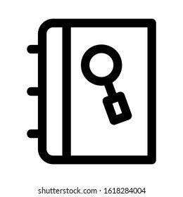 book search icon isolated sign symbol vector illustration - high quality black style vector icons

