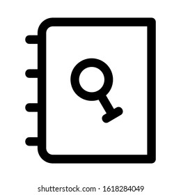 book search icon isolated sign symbol vector illustration - high quality black style vector icons
