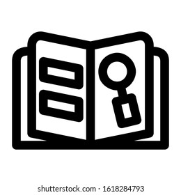 book search icon isolated sign symbol vector illustration - high quality black style vector icons
