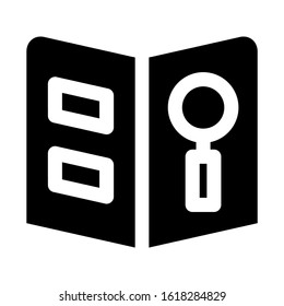 book search icon isolated sign symbol vector illustration - high quality black style vector icons
