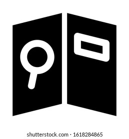 book search icon isolated sign symbol vector illustration - high quality black style vector icons
