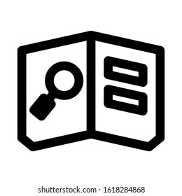 book search icon isolated sign symbol vector illustration - high quality black style vector icons
