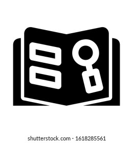 book search icon isolated sign symbol vector illustration - high quality black style vector icons
