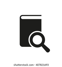 Book search icon. vector design. Library symbol. web. graphic. JPG. AI. app. logo. object. flat. image. sign. eps. art. picture - stock vector