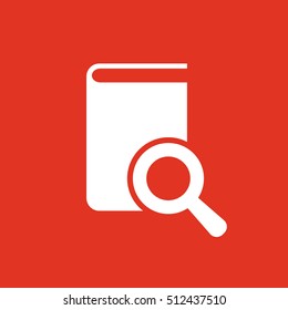 Book search icon. vector design. Library, search symbol. web. graphic. JPG. AI. app. logo. object. flat. image. sign. eps. art. picture - stock vector