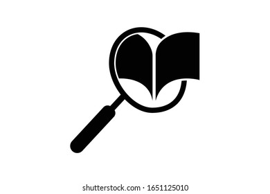 Book search icon vector illustration