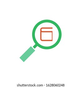 Book search logo template vector icon design