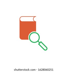 Book search logo template vector icon design