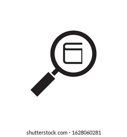 Book search logo template vector icon design