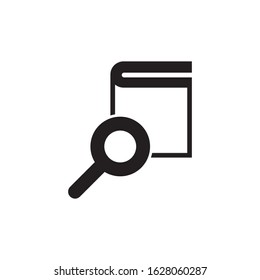 Book search logo template vector icon design