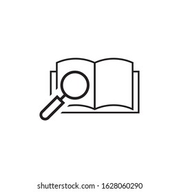 Book search logo template vector icon design