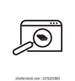 book search outline icon. vector design illustration.