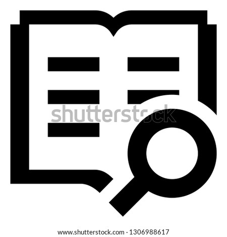 Book Search Vector Icon