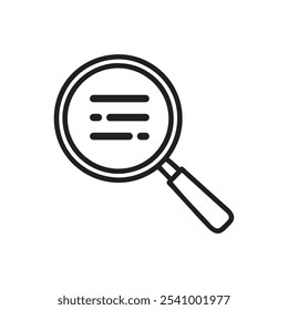 Icono del Vector de la Búsqueda del libro en el fondo blanco
