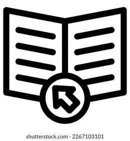 Symbol für Buchauswahl oder Logo einzeln auf Zeichensymbolen, Vektorgrafik - hochwertige Vektorsymbole mit schwarzem Stil
