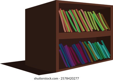 Book self vector illustration. Library vector illustration.