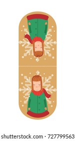 Book separator template. Vector, illustration.