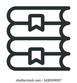 book series side view - minimal line web icon. simple vector illustration. concept for infographic, website or app.