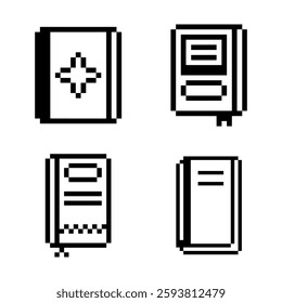 book set bundle pixel art 