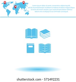 Book set  icon. Vector design. 
