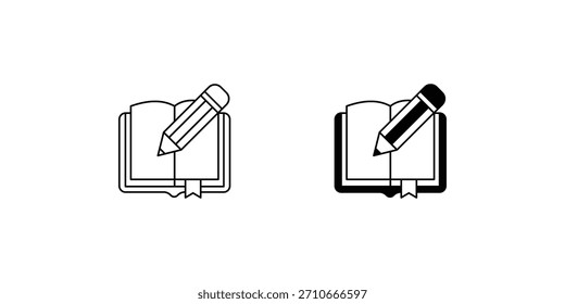 Book set icon with white background vector stock illustration